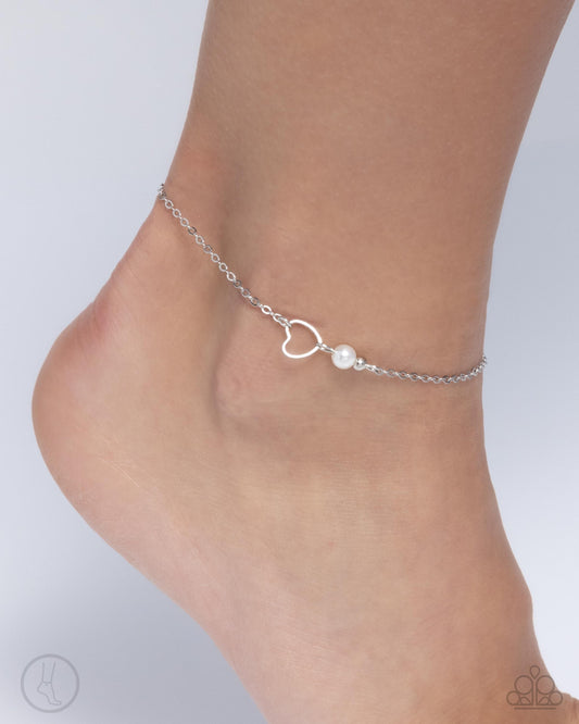 Affectionate Assertion - white - Paparazzi anklet