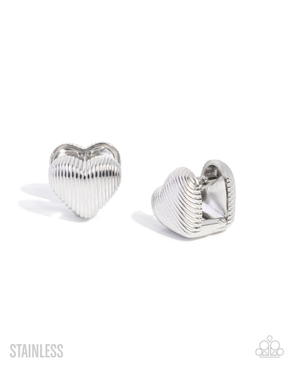 Affectionate Avenue - silver - Paparazzi earrings