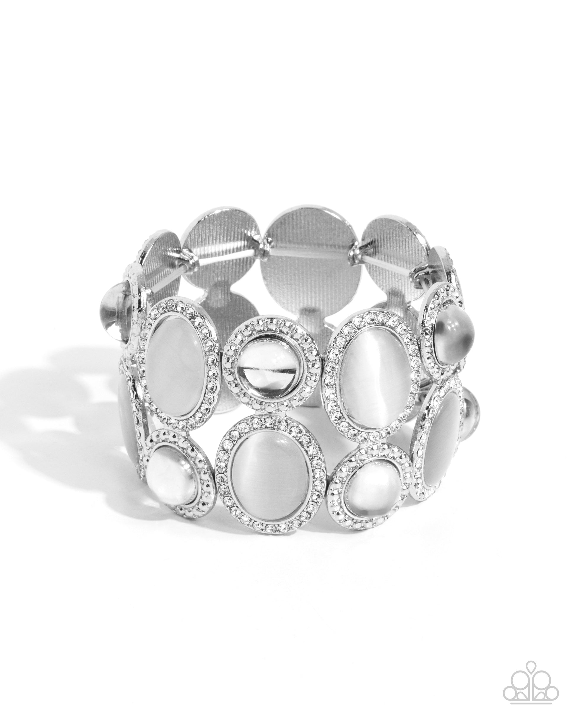 Affixed Appeal - white - Paparazzi bracelet