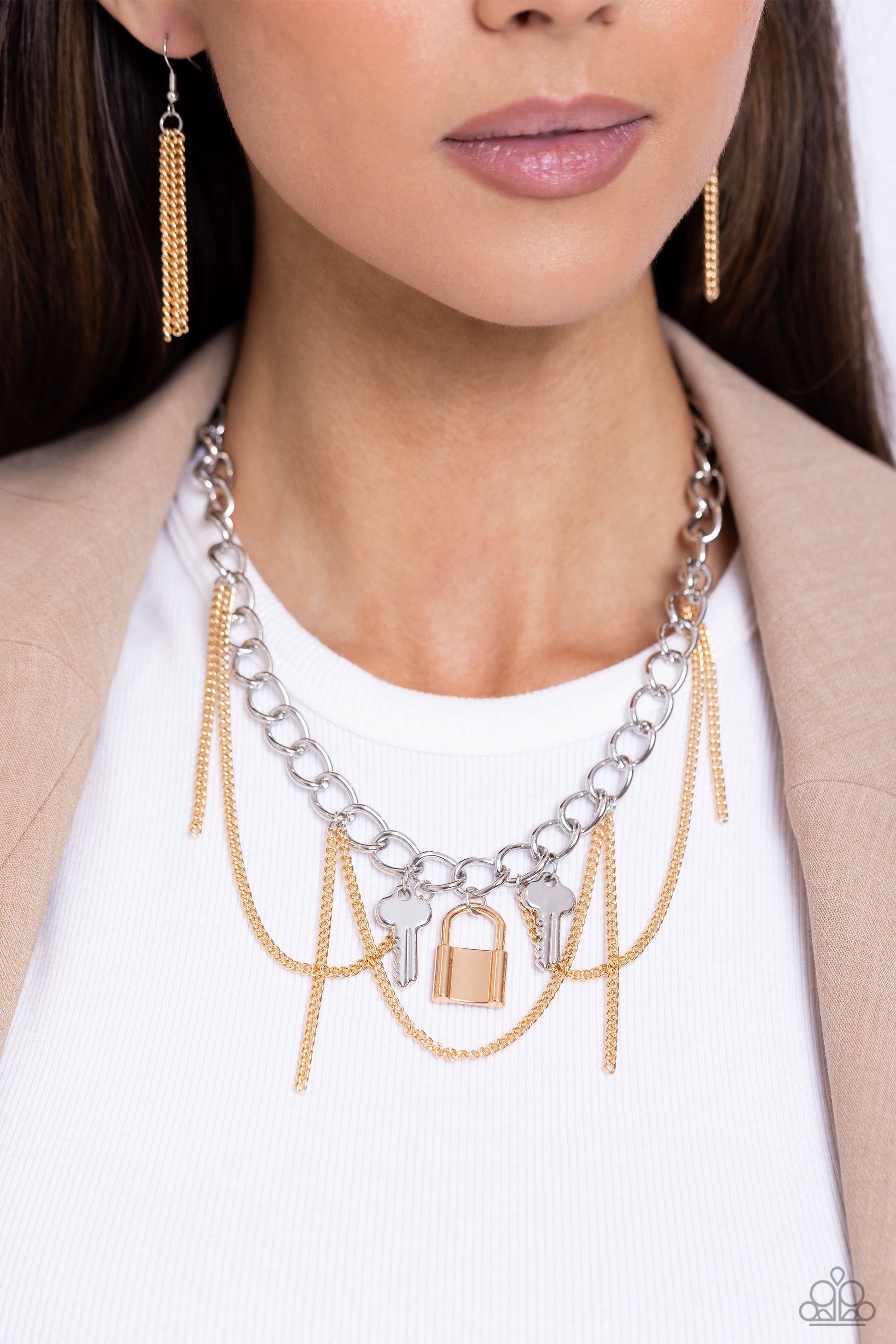 Against the LOCK - multi - Paparazzi necklace