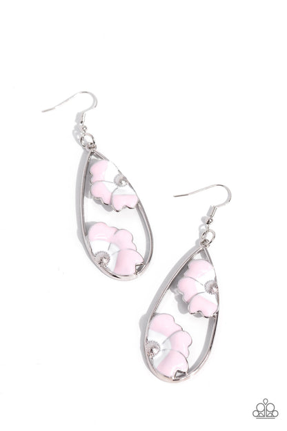 Airily Abloom - pink - Paparazzi earrings