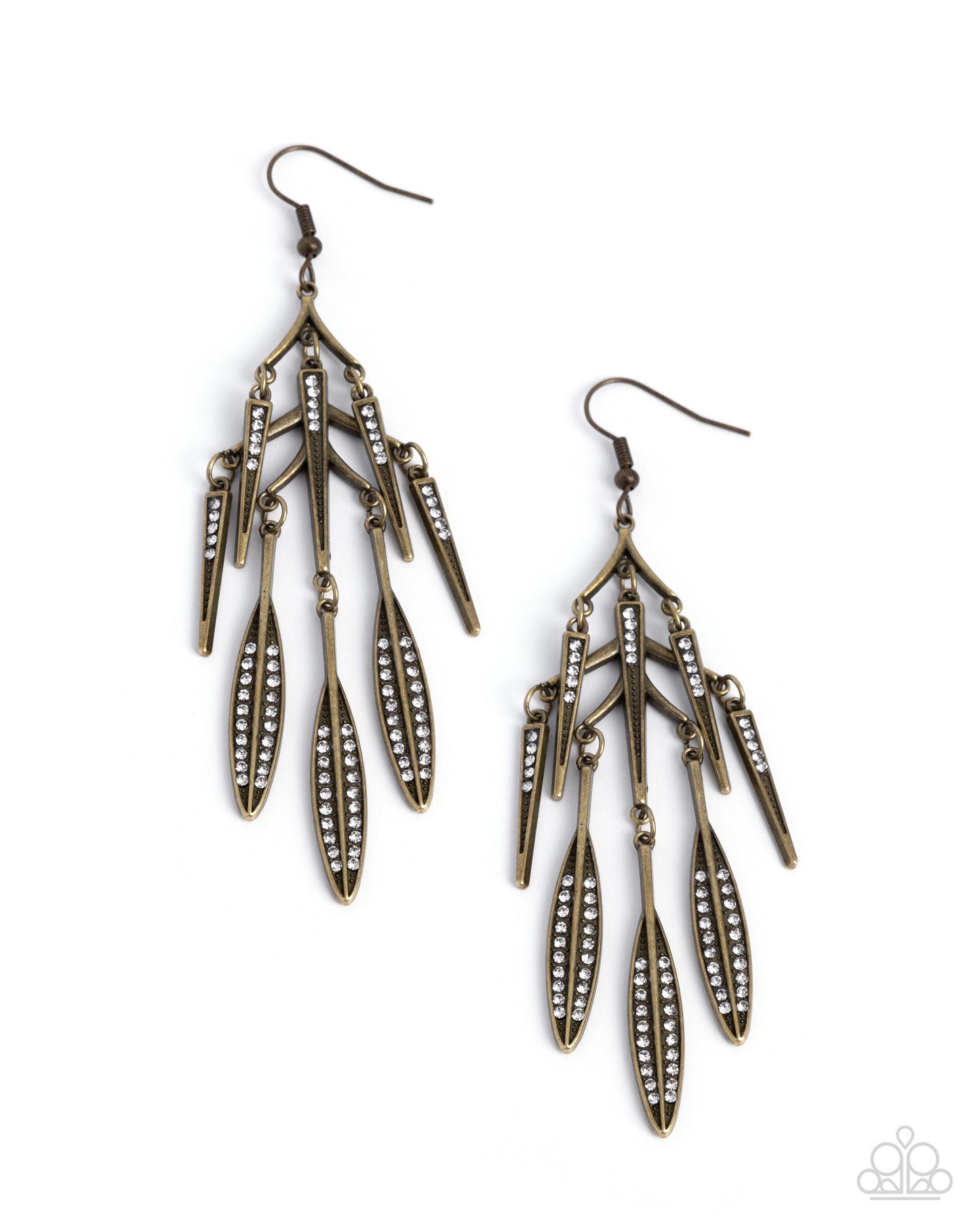 Airplane Mode - brass - Paparazzi earrings