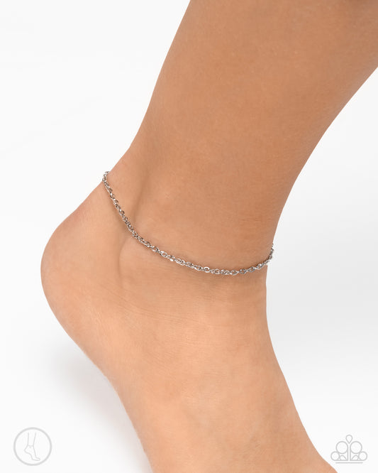 Aligned Age - silver - Paparazzi anklet