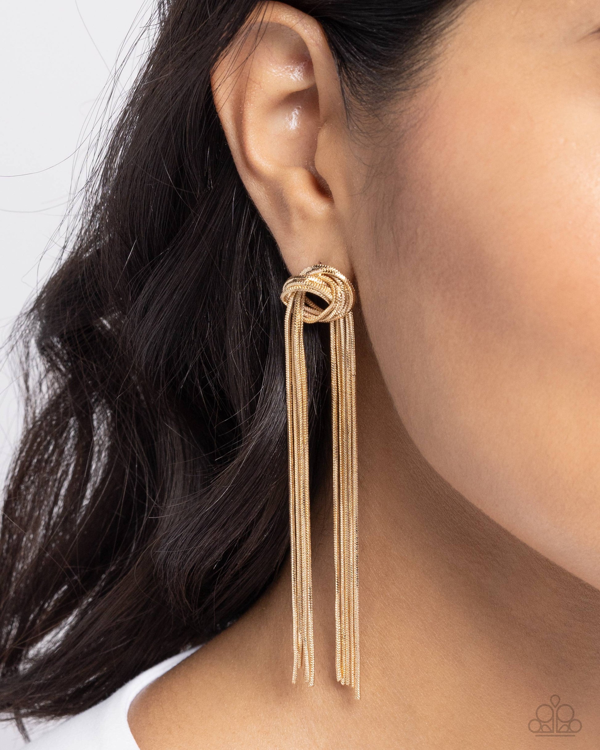 All STRANDS On Deck - gold - Paparazzi earrings