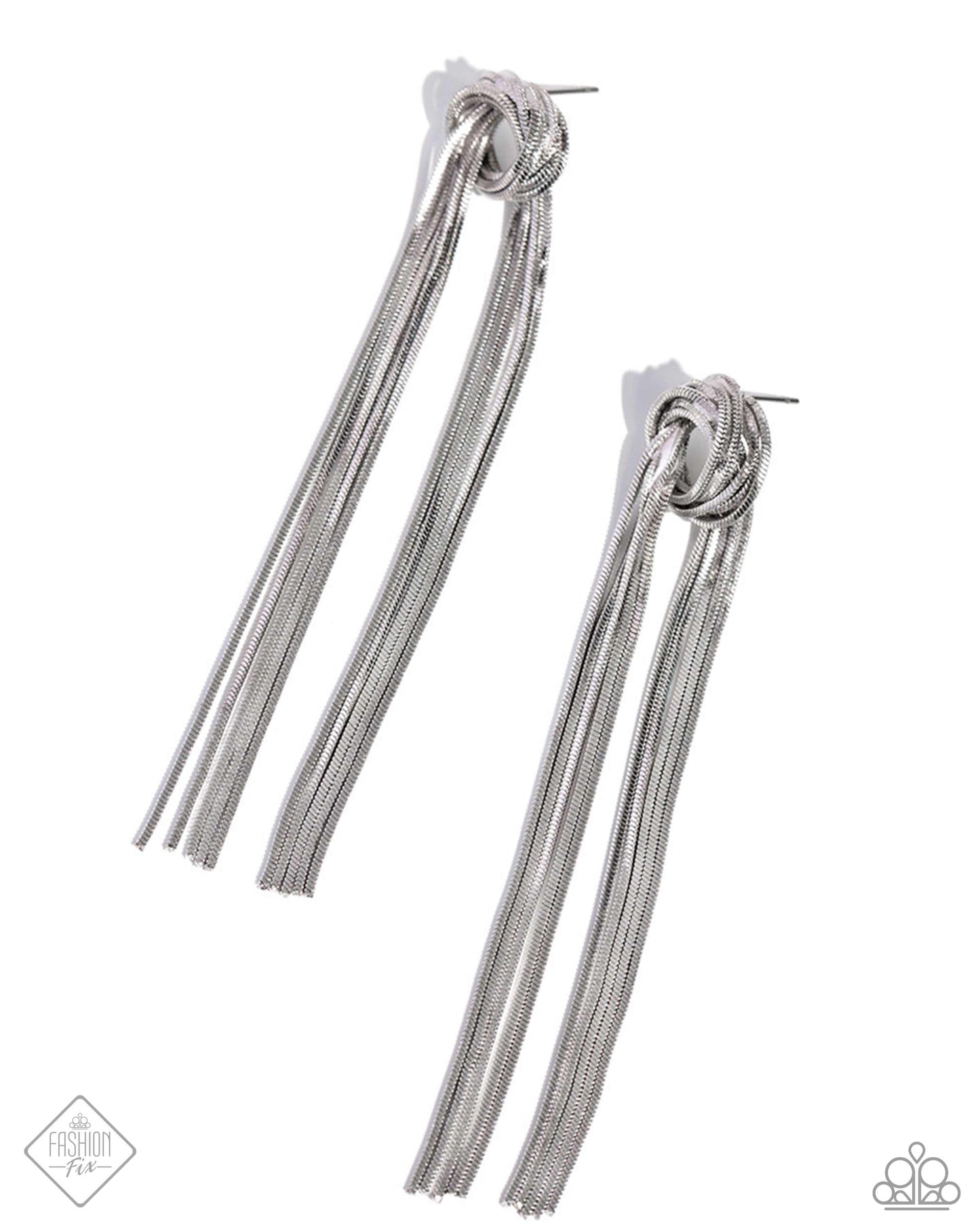 All STRANDS On Deck - silver - Paparazzi earrings