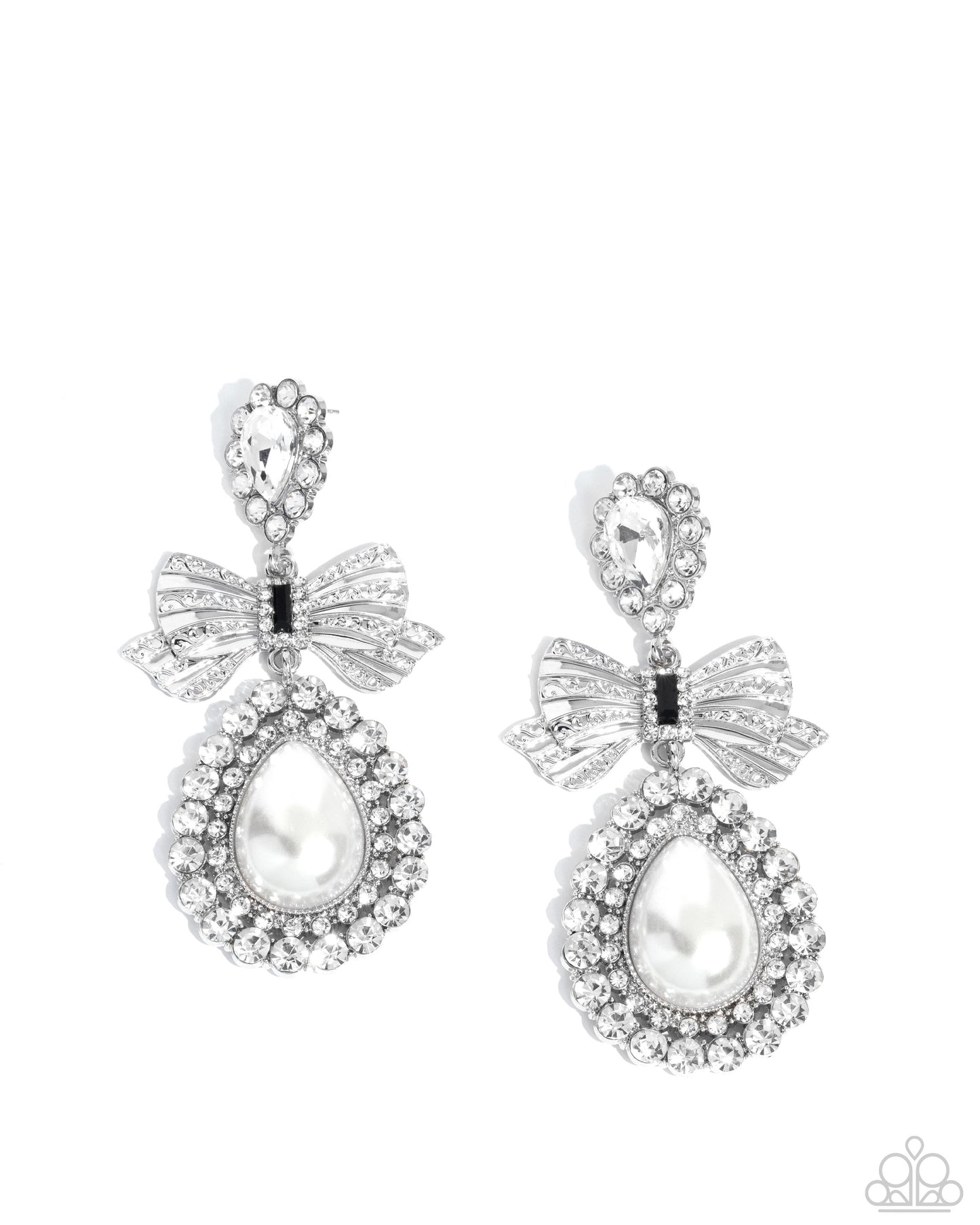 Alluring Aesthetic - white - Paparazzi earrings