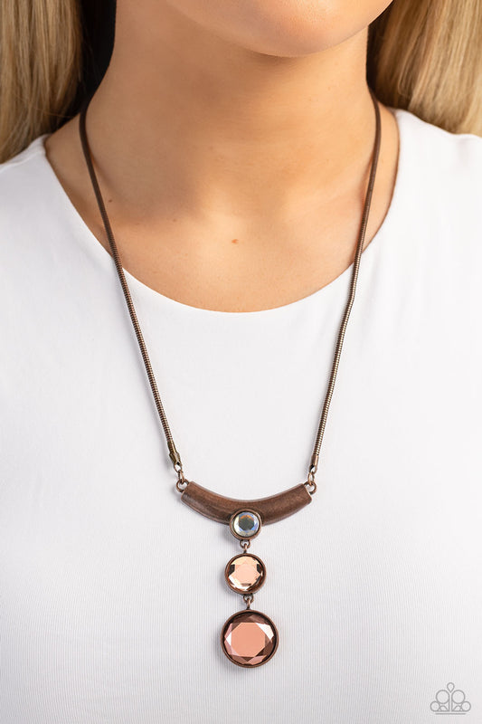 Alluring Andante - copper - Paparazzi necklace