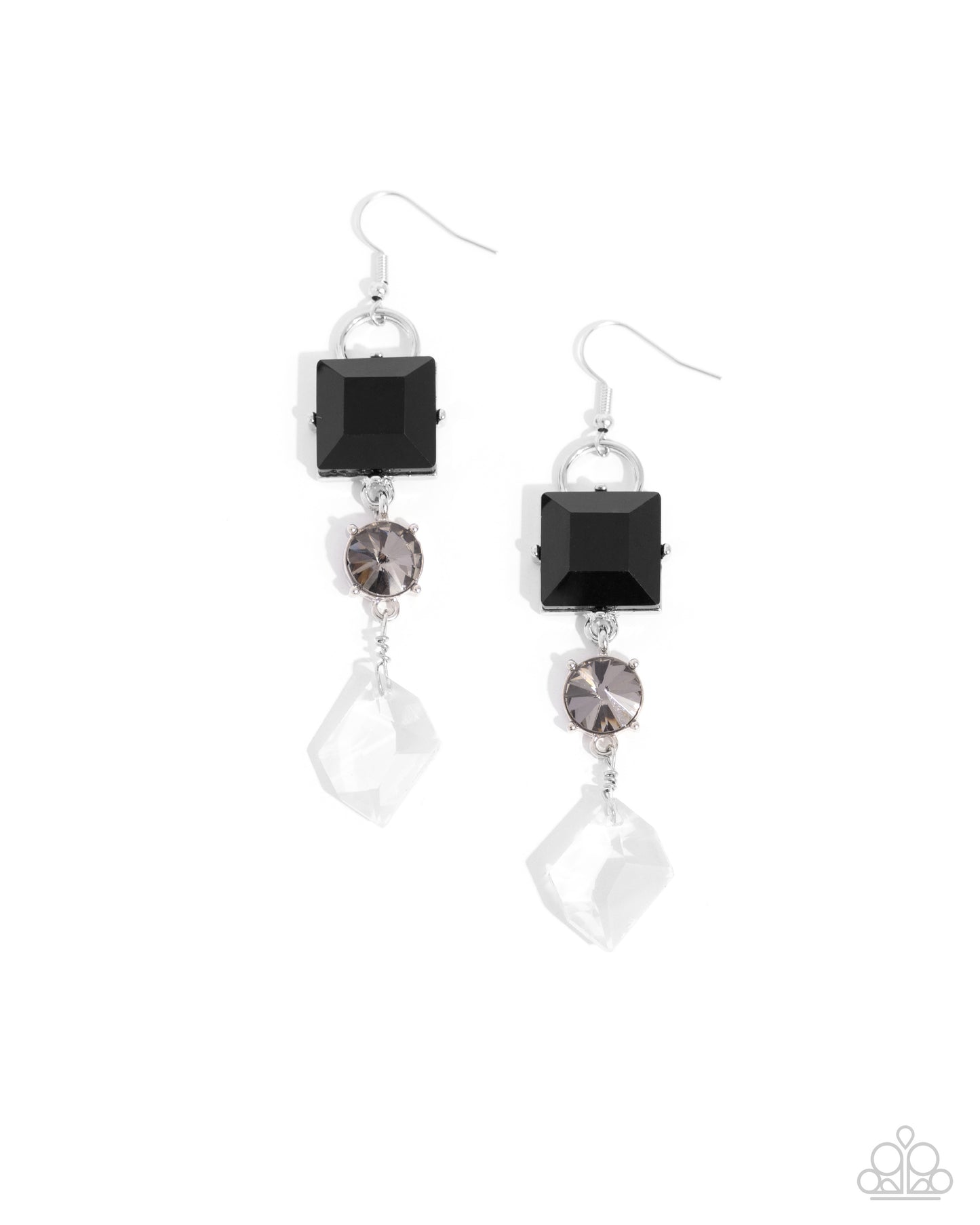 Alluring Assertion - black - Paparazzi earrings