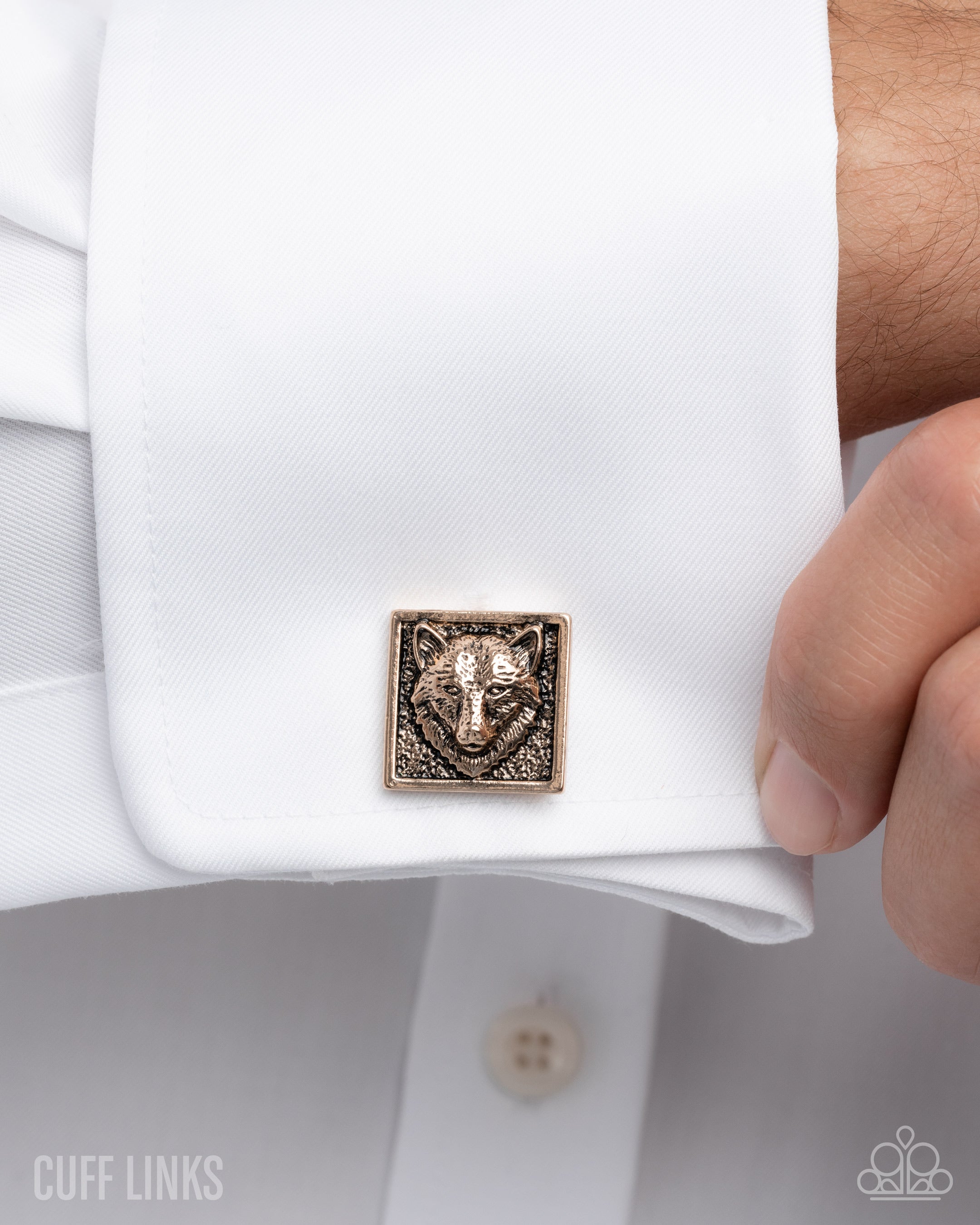 Alpha of the Pack - gold - Paparazzi MENS cufflinks