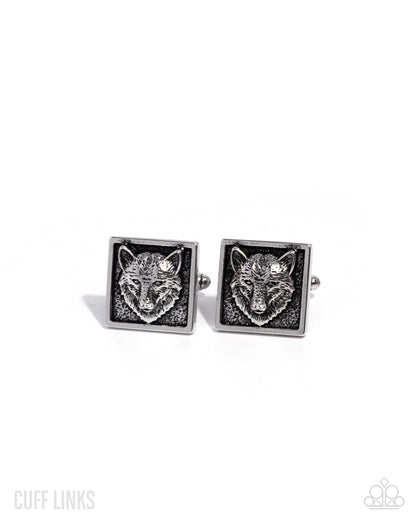 Alpha of the Pack - silver - Paparazzi MENS cufflink