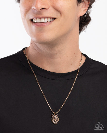 Alphas Call - gold - Paparazzi MENS necklace