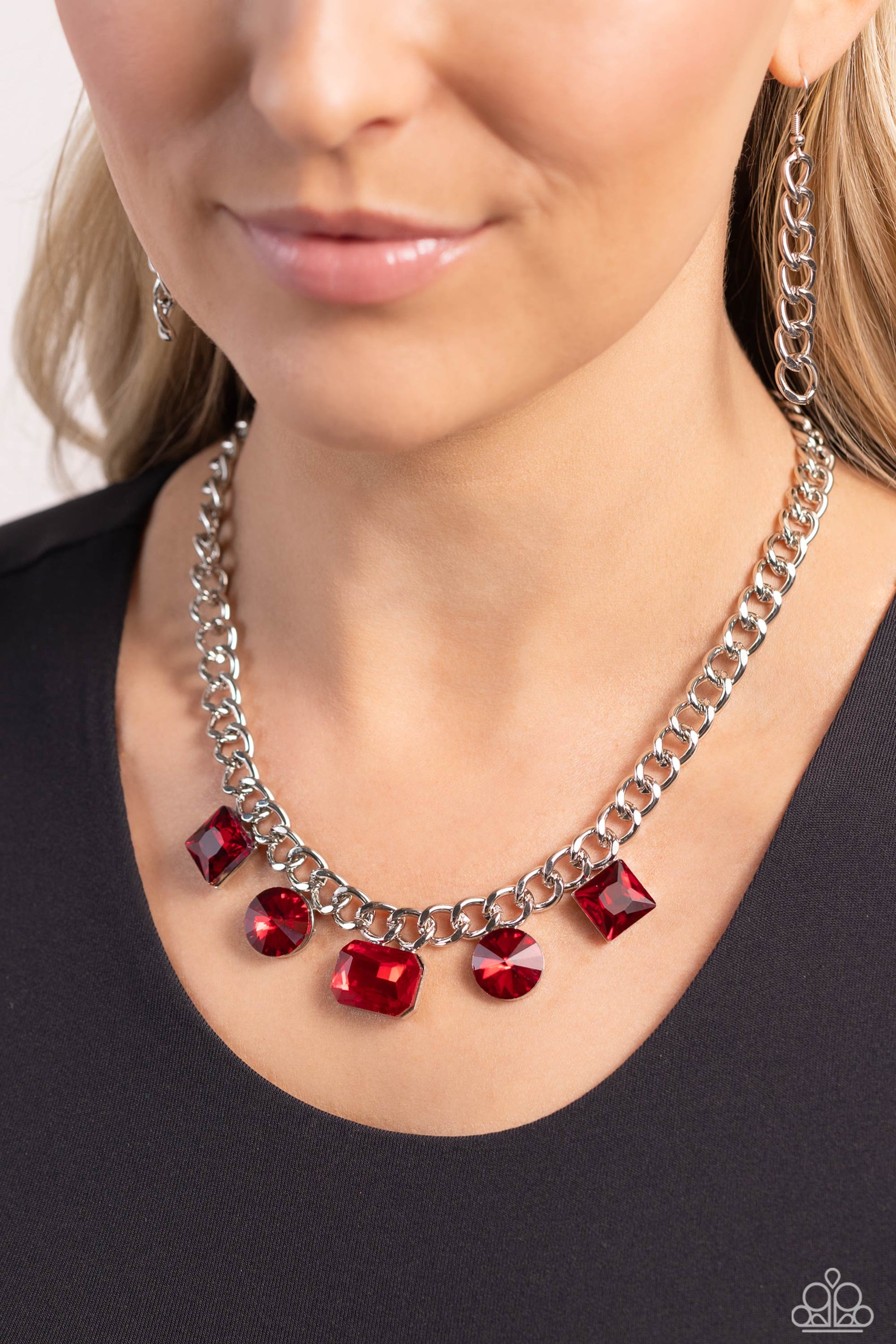 Alternating Audacity - red - Paparazzi necklace