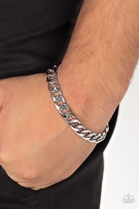 Alternative Anthem - silver - Paparazzi MENS bracelet