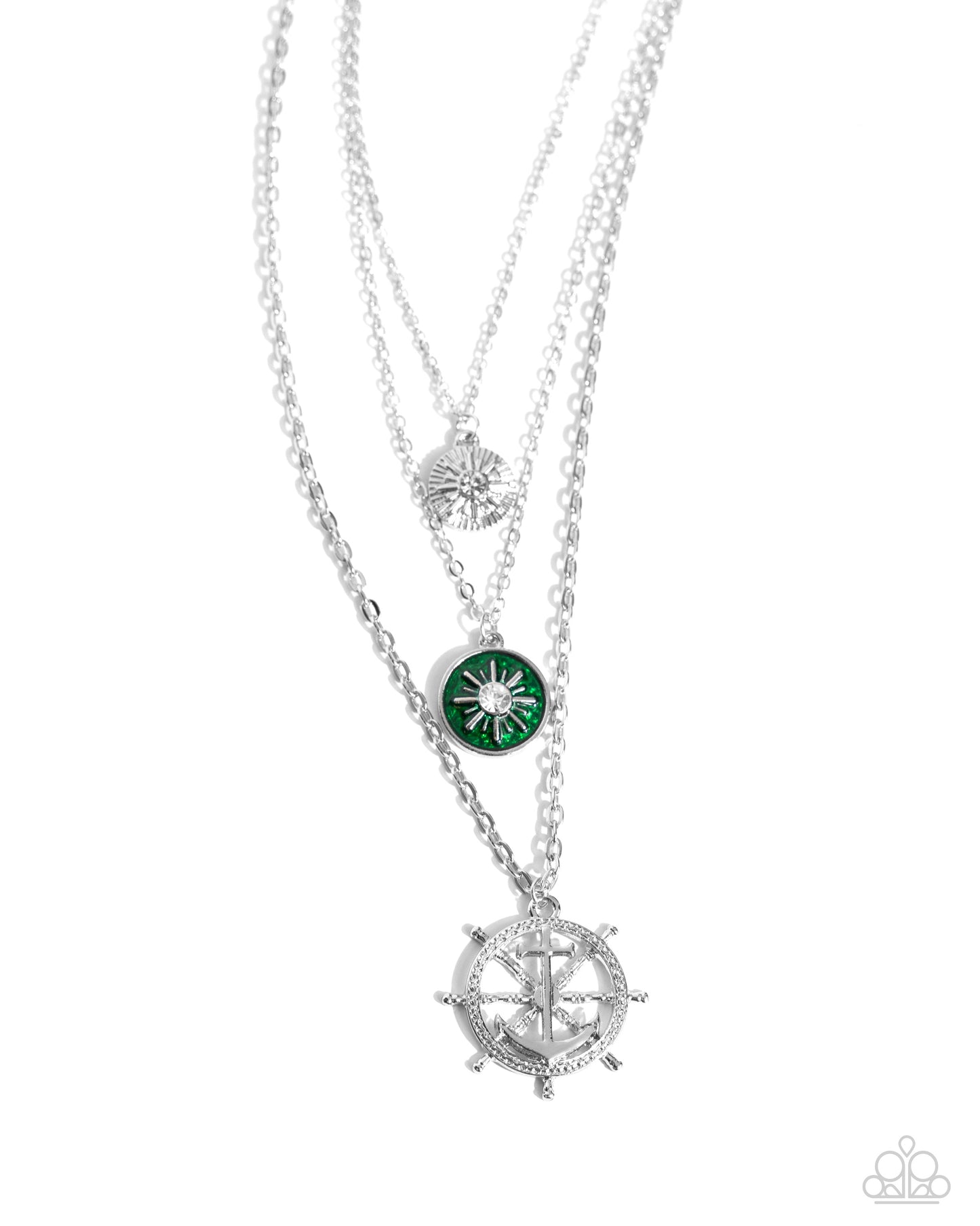 Anchor Arrangement - green - Paparazzi necklace