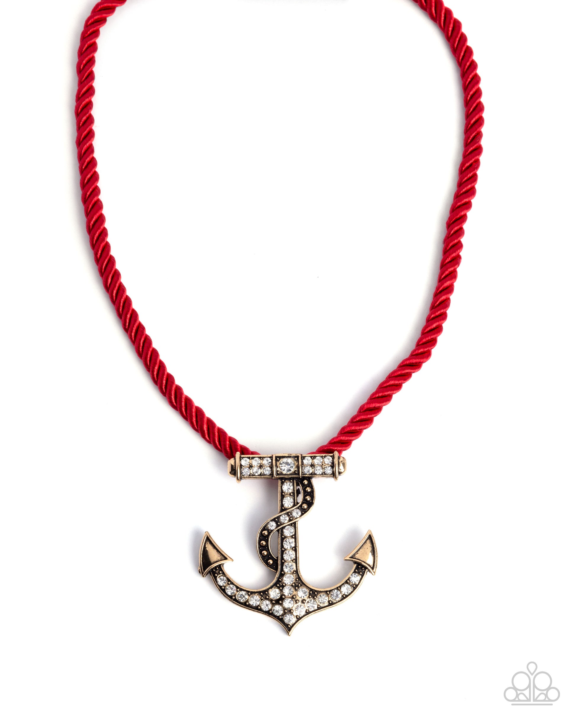 Anchored Allure - red - Paparazzi necklace
