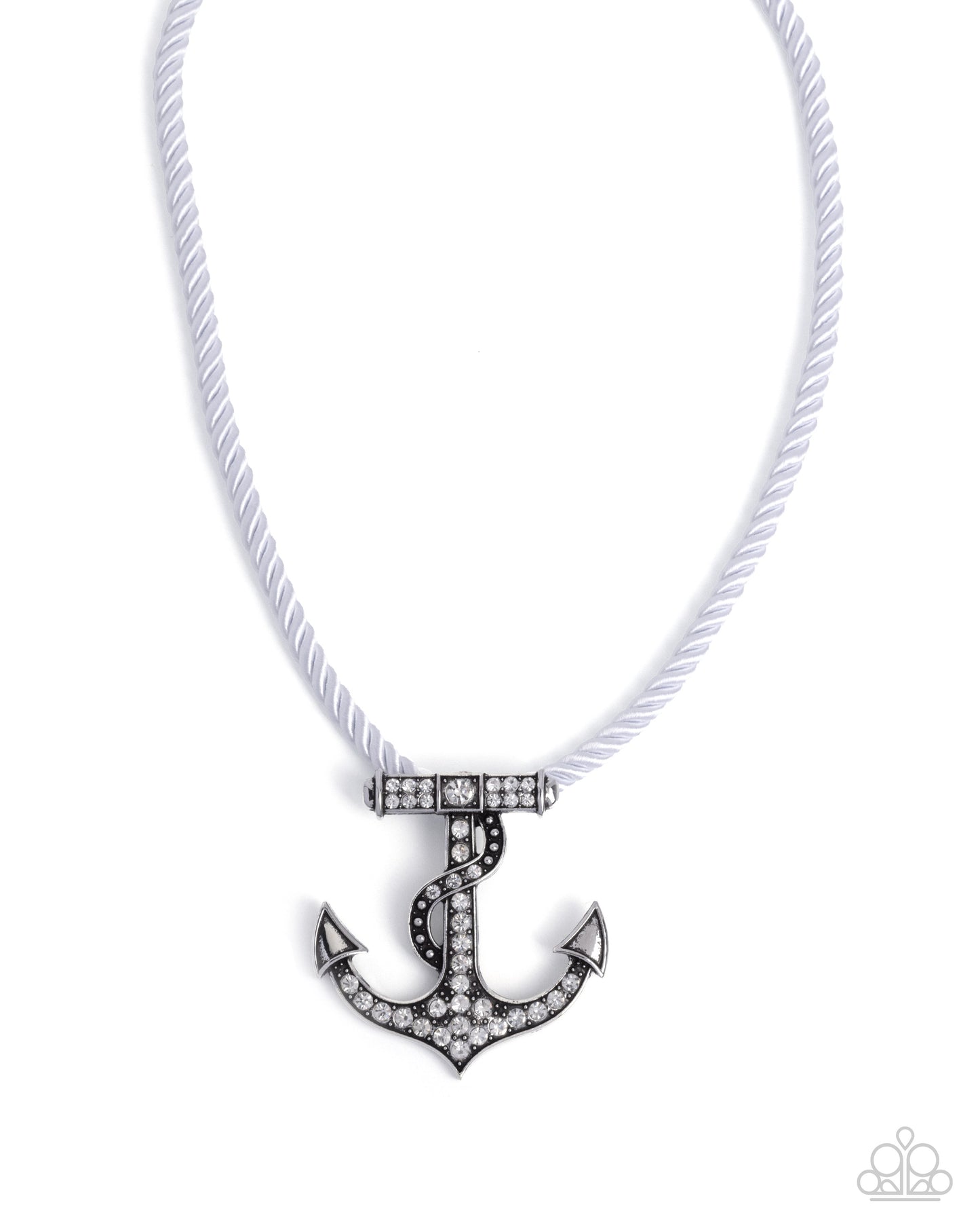 Anchored Allure - white - Paparazzi necklace