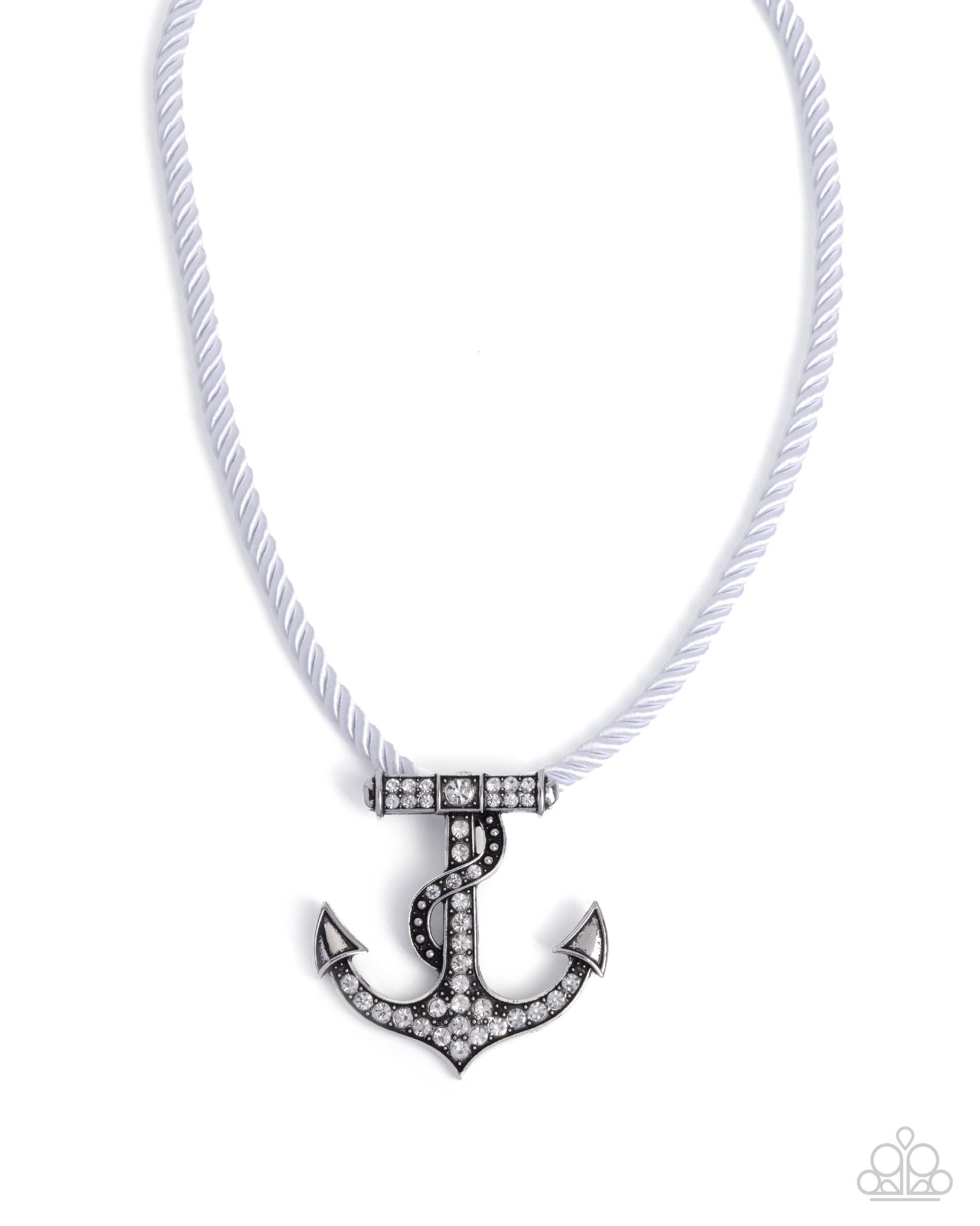 Anchored Allure - white - Paparazzi necklace