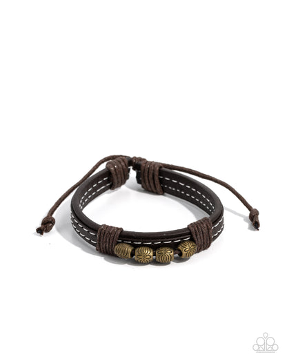 Ancient Archipelago - brass - Paparazzi MENS bracelet