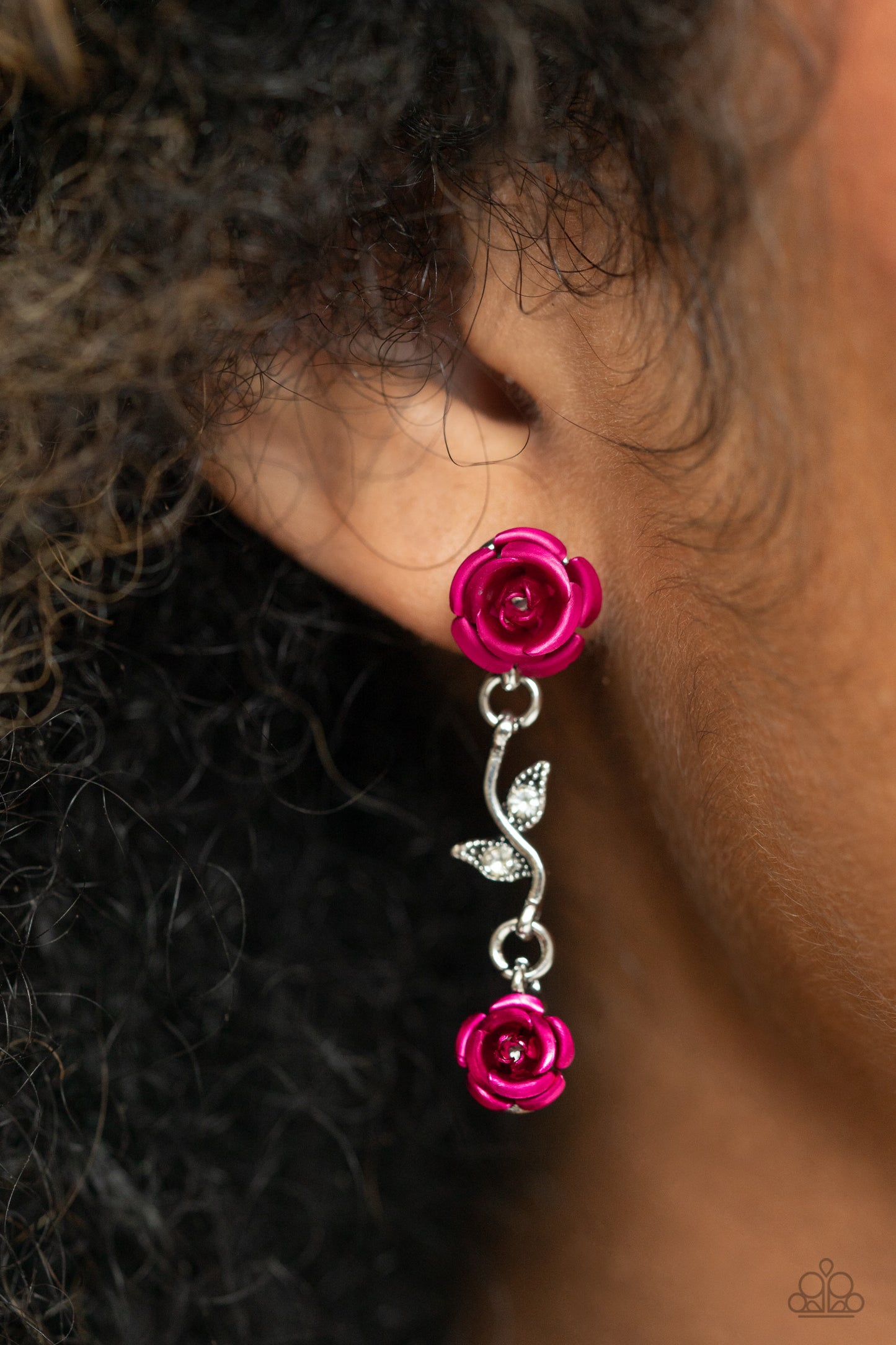 Led by the ROSE - pink - Paparazzi earrings