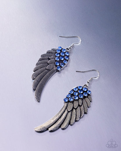Angelic Abundance - blue - Paparazzi earrings