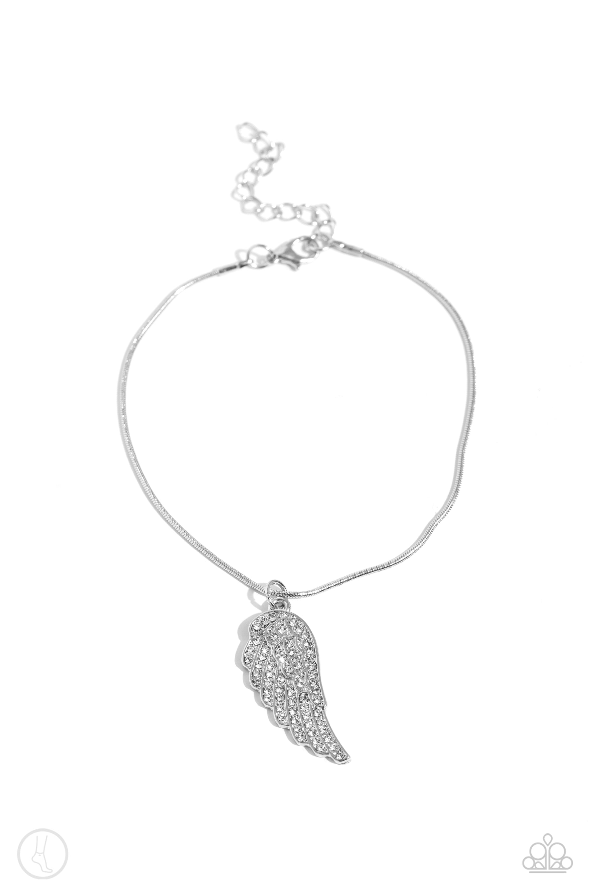 Angelic Accent - white - Paparazzi anklet