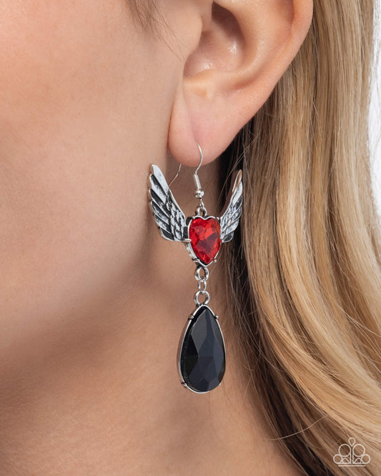Angelic Accomplishment - red - Paparazzi earrings