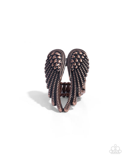 Angelic Actress - copper - Paparazzi ring