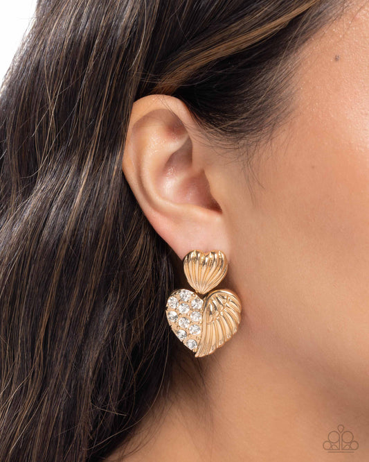 Angelic Adornment - gold - Paparazzi earrings