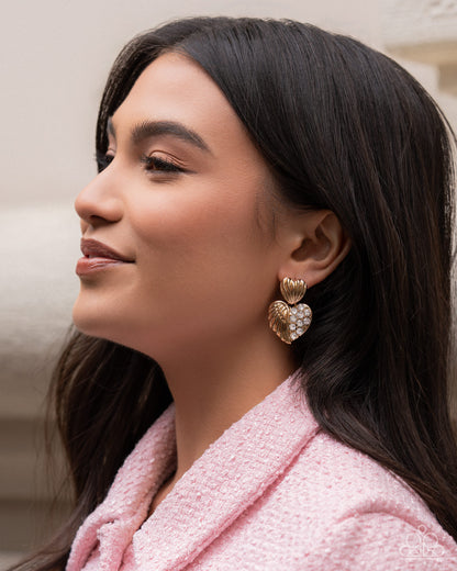 Angelic Adornment - gold - Paparazzi earrings