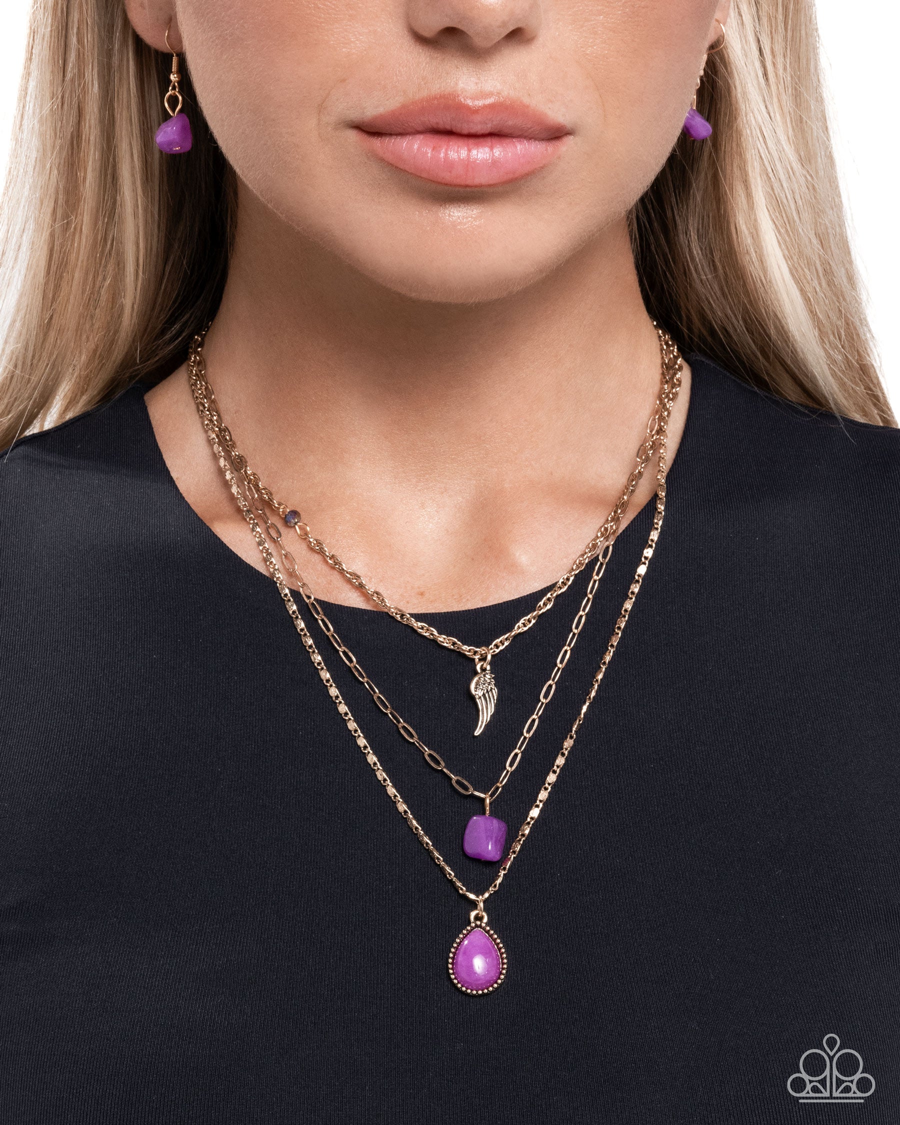 Angelic Anthem - purple - Paparazzi necklace