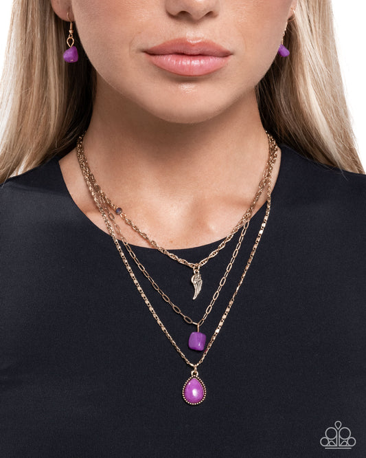 Angelic Anthem - purple - Paparazzi necklace