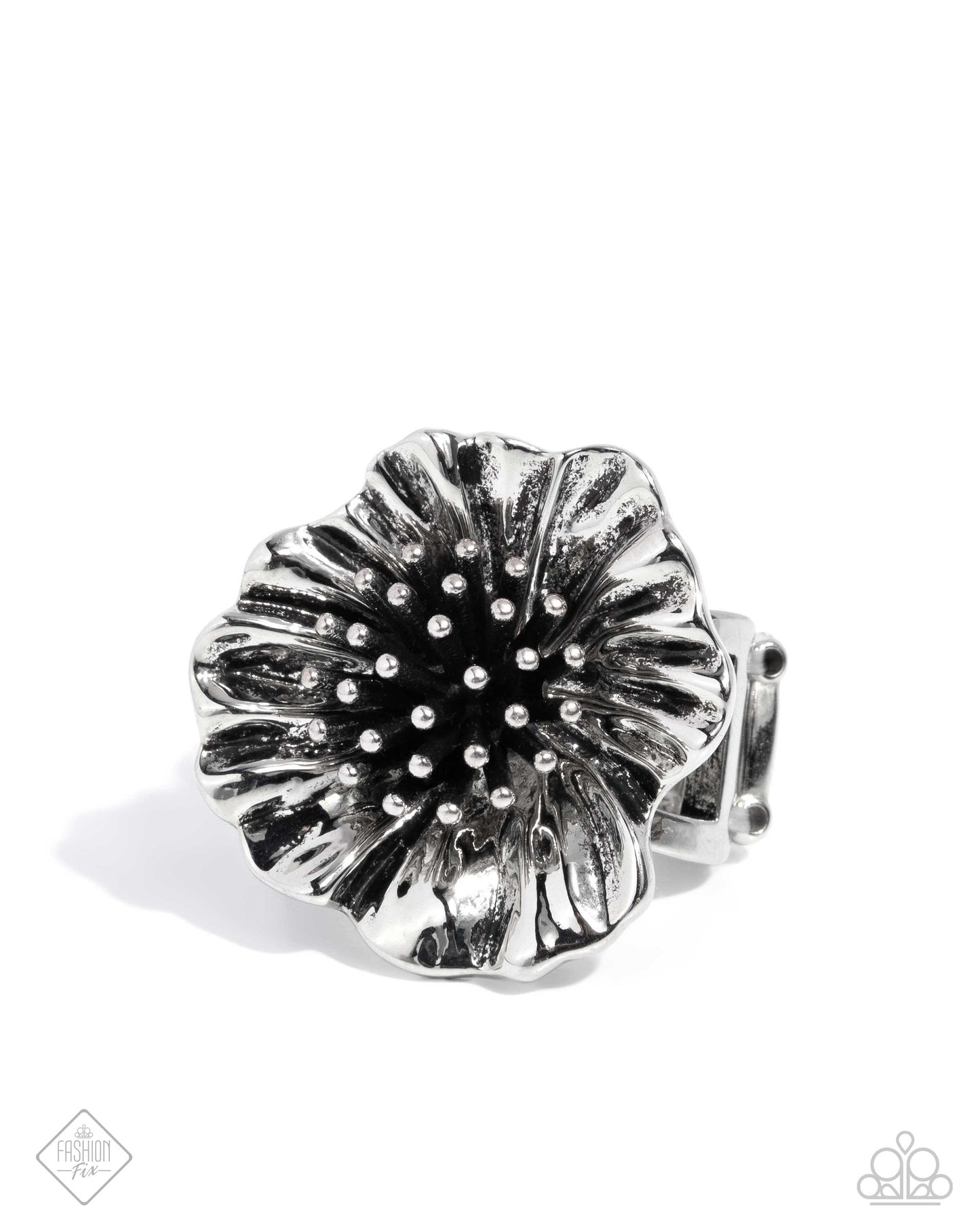 Antique Adornment - silver - Paparazzi ring