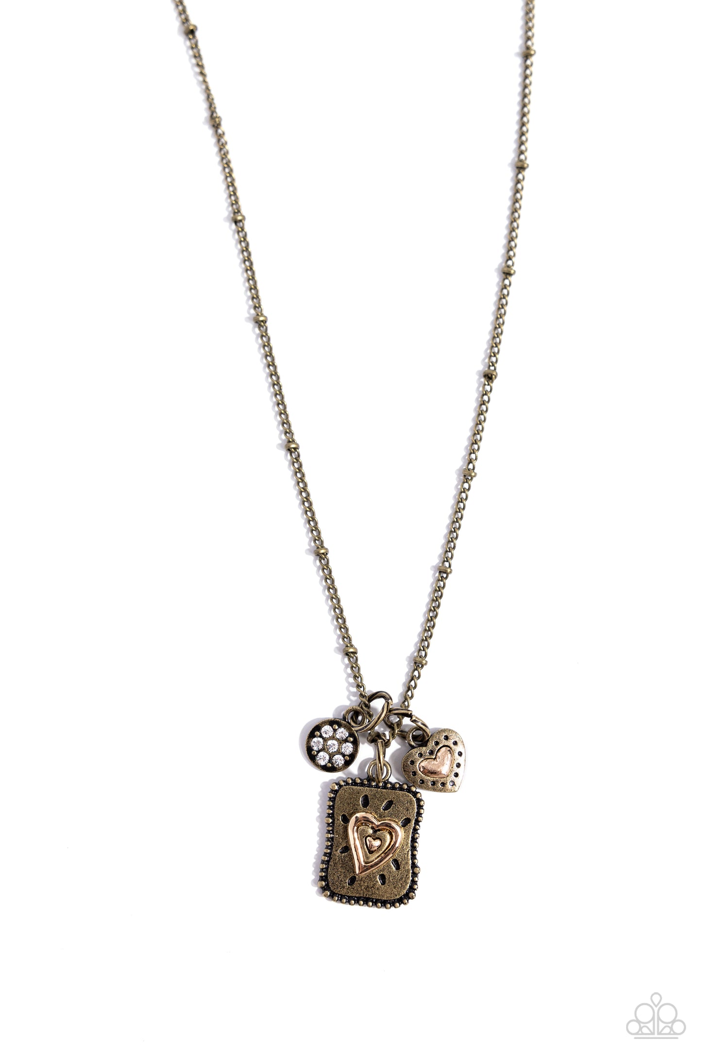 Antiqued Admiration - brass - Paparazzi necklace