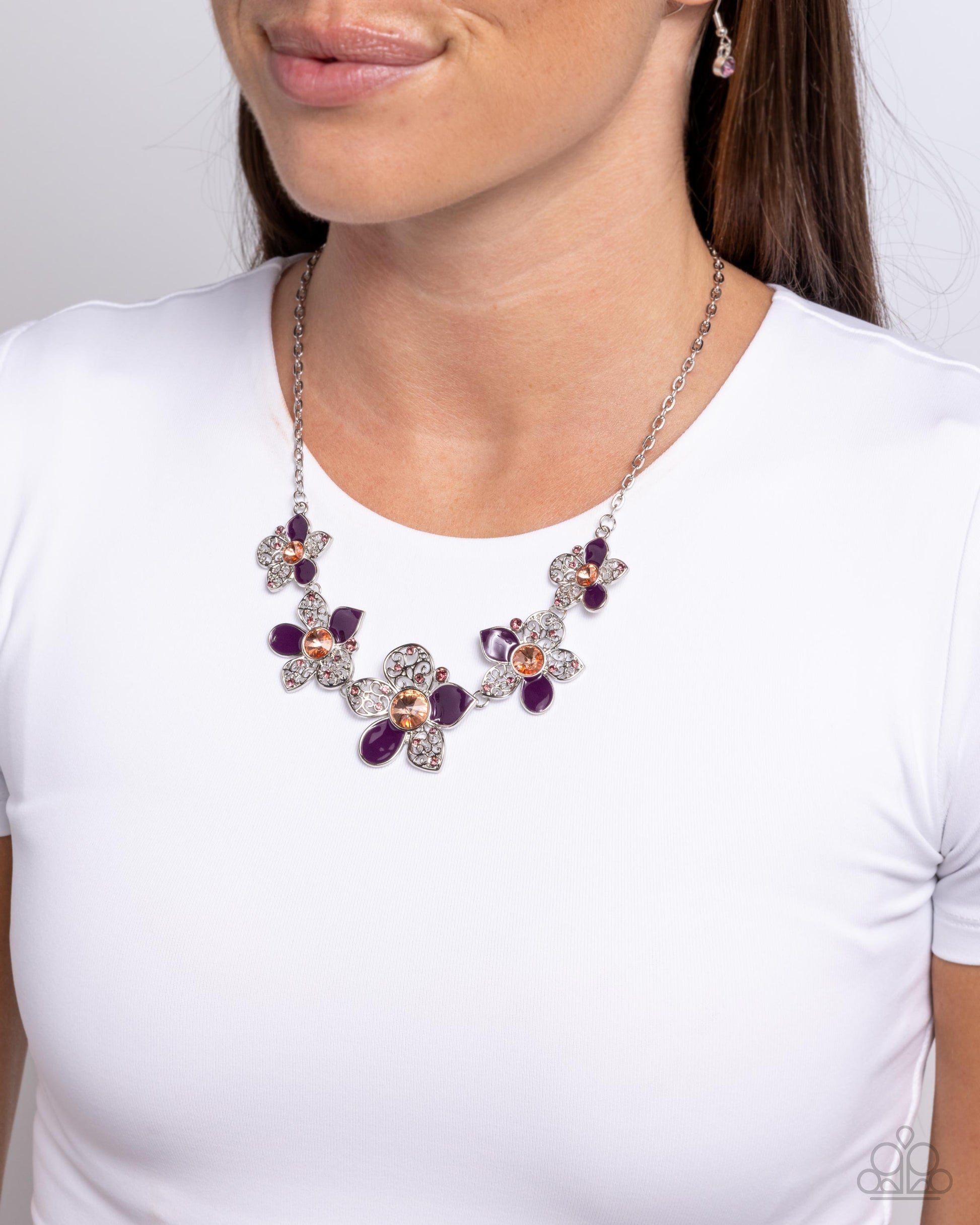 April Showers Bring Flowers - purple - Paparazzi necklace