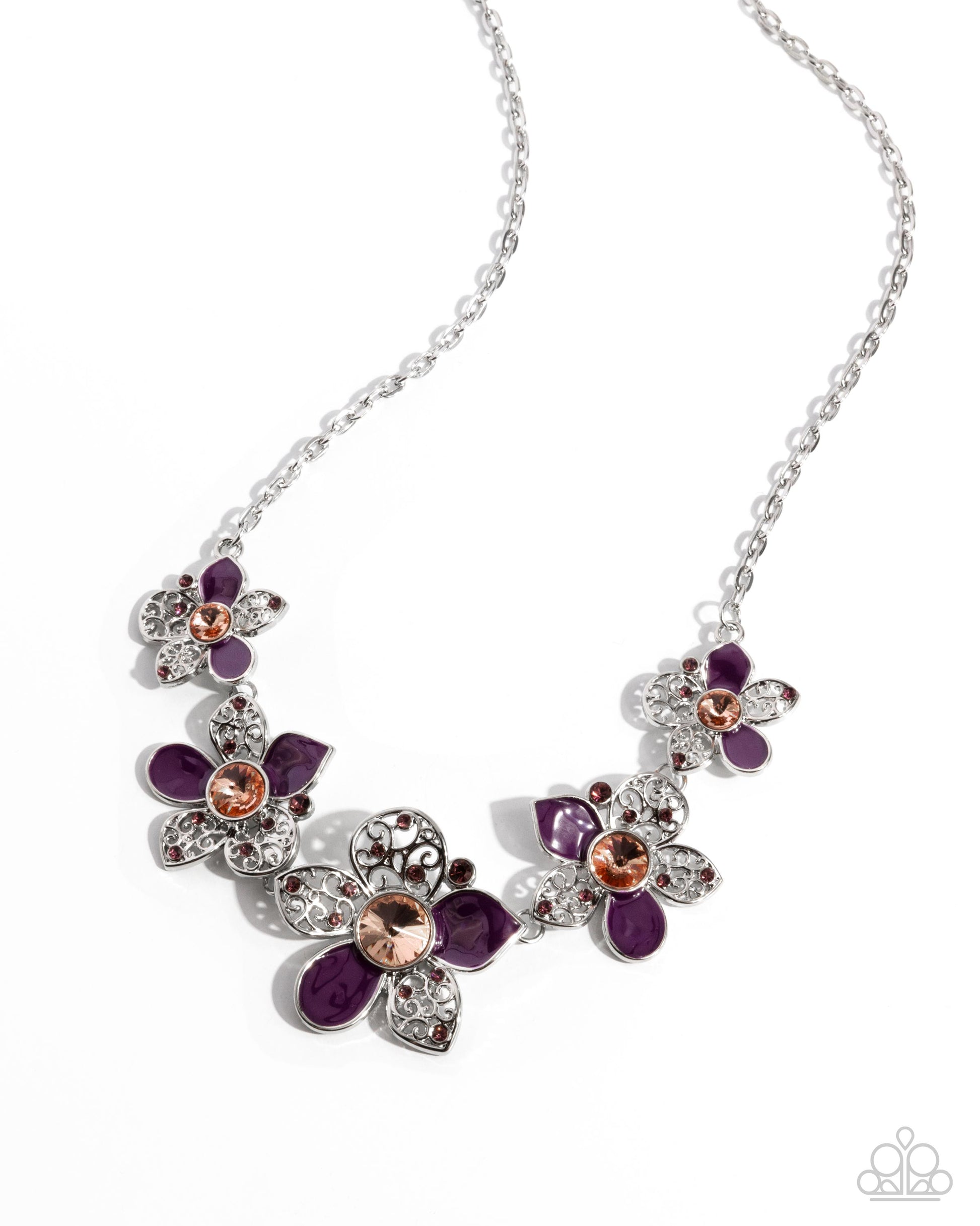 April Showers Bring Flowers - purple - Paparazzi necklace