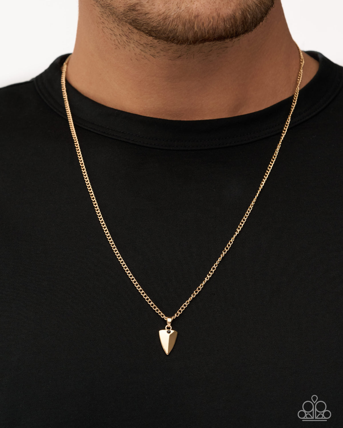 Arrowhead Acclaim - gold - Paparazzi MENS necklace