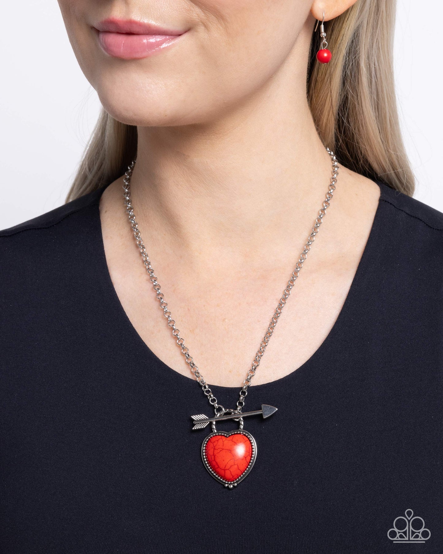 Artful Arrow - red - Paparazzi necklace