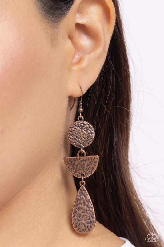 Artisanal Allure - copper - Paparazzi earrings