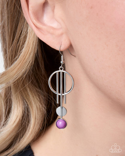 Artistic Attitude - purple - Paparazzi earrings