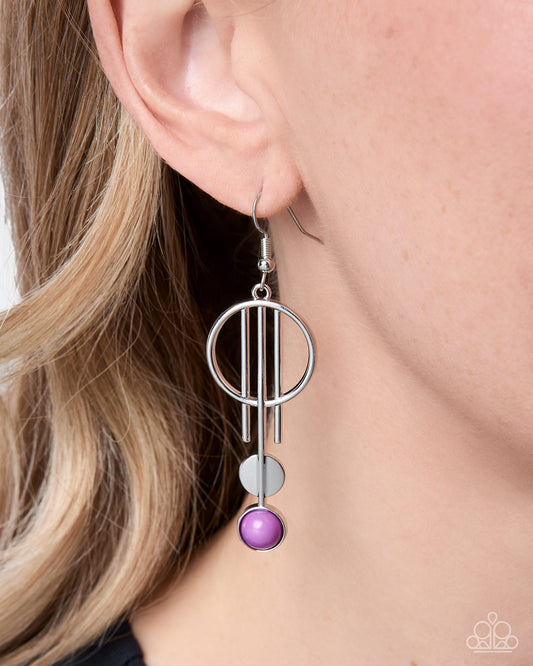 Artistic Attitude - purple - Paparazzi earrings