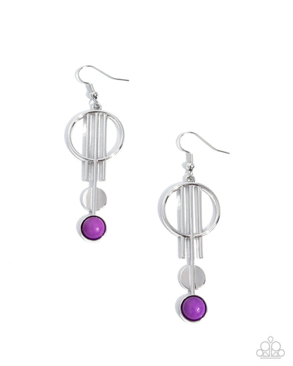Artistic Attitude - purple - Paparazzi earrings