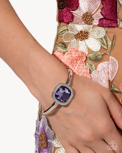 Asscher Admiration - purple - Paparazzi bracelet