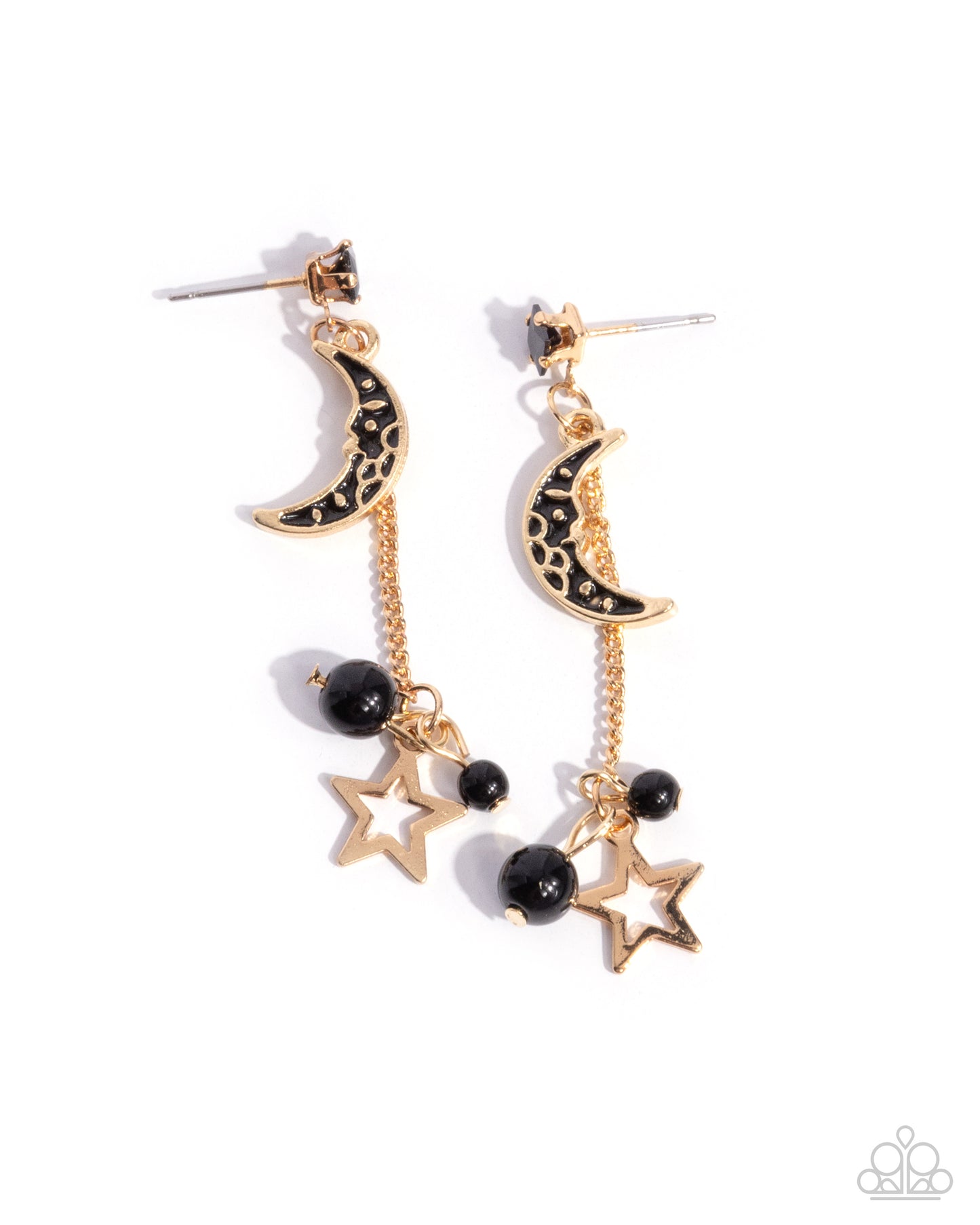 Astral Admiration - black - Paparazzi earrings