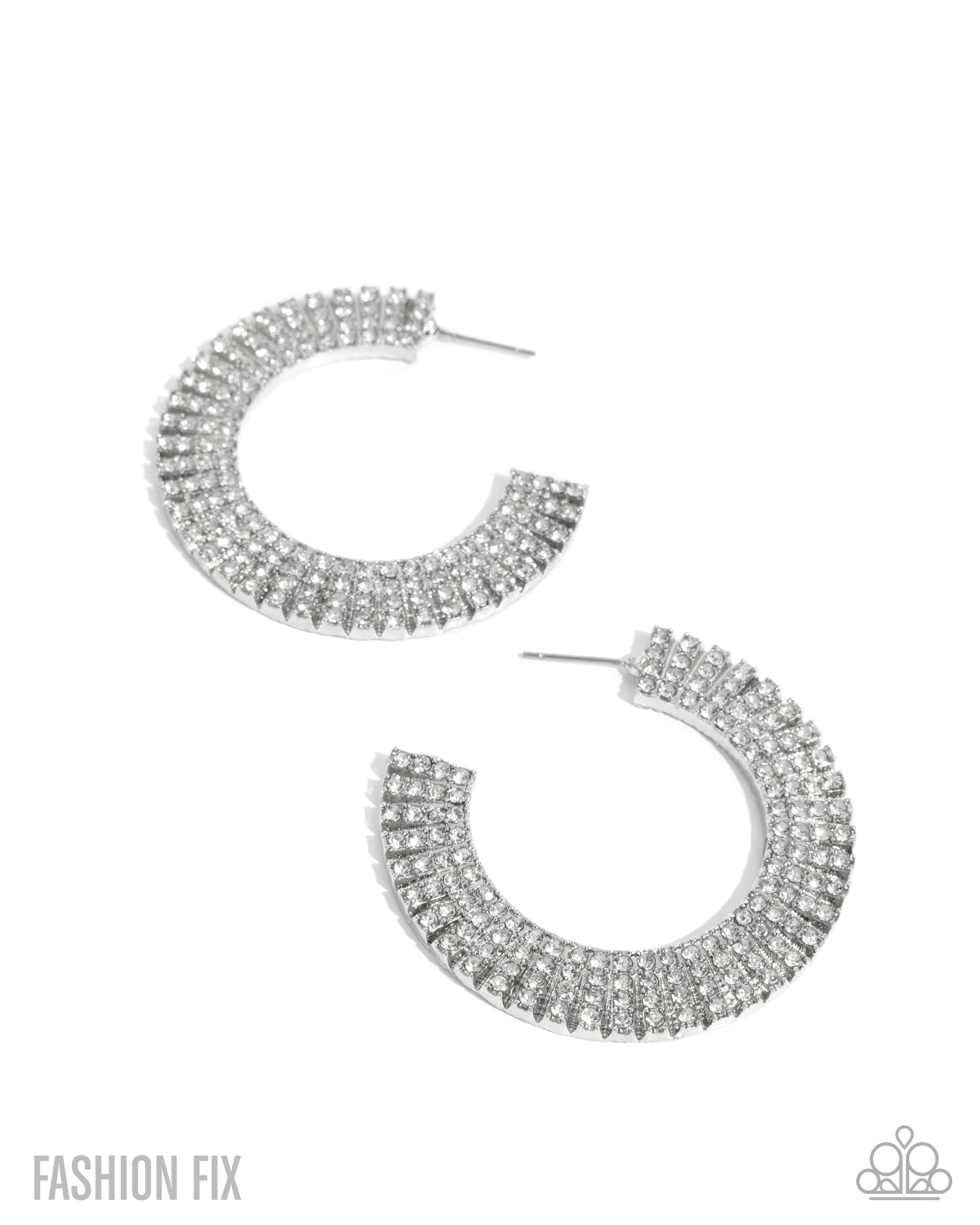 Audacious Allure - white - Paparazzi earrings