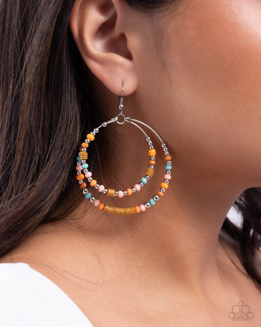 Audacious Arrangement - orange - Paparazzi earrings