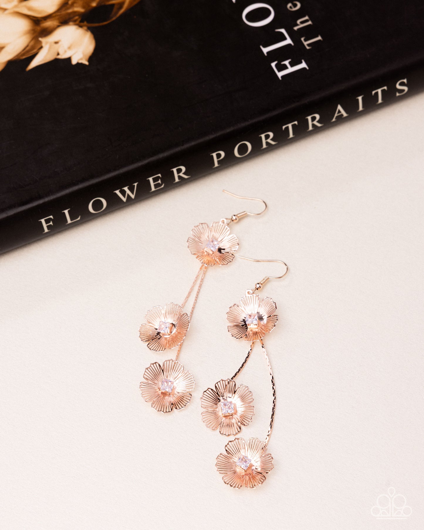 Audaciously Aerial - rose gold - Paparazzi earrings
