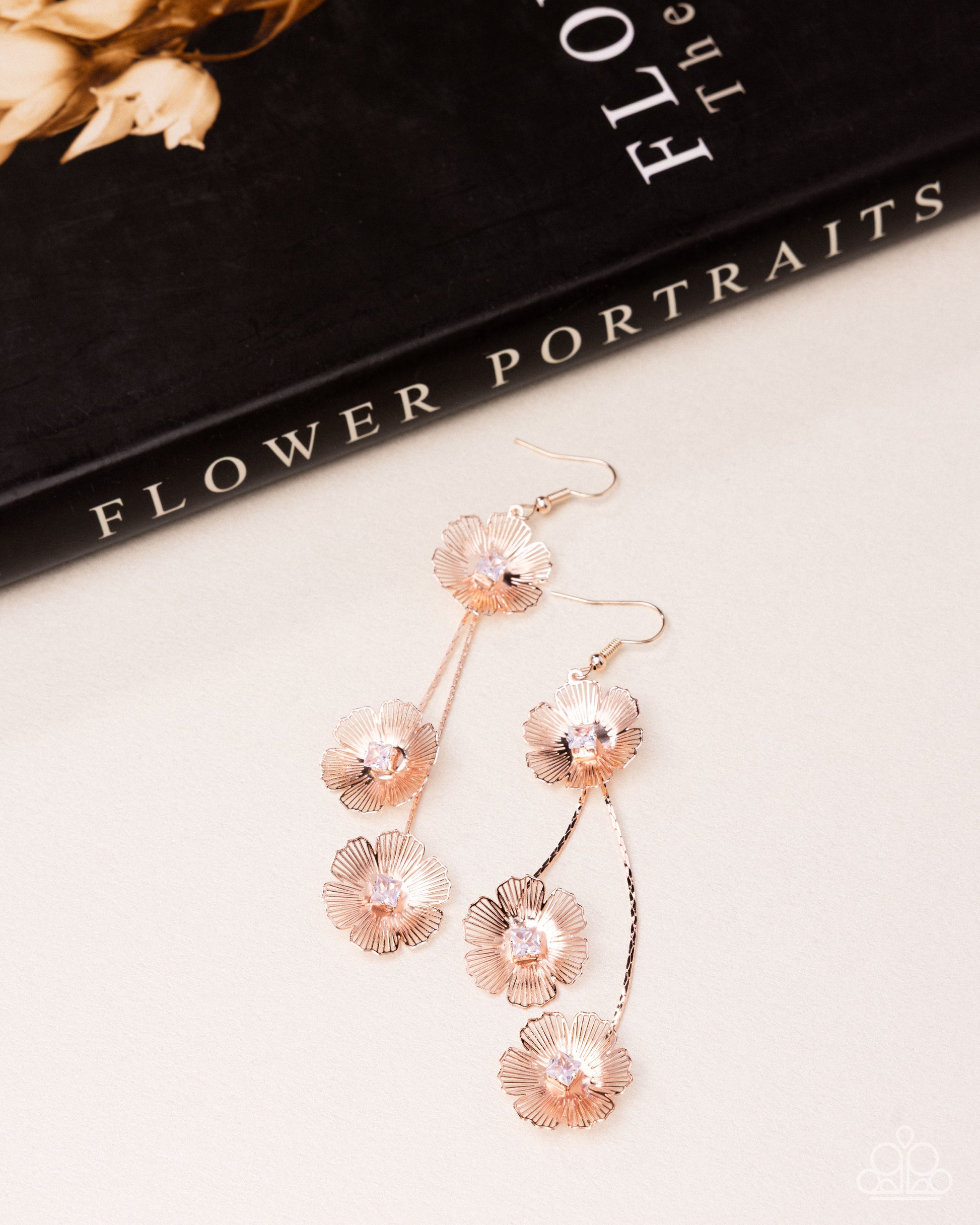 Audaciously Aerial - rose gold - Paparazzi earrings