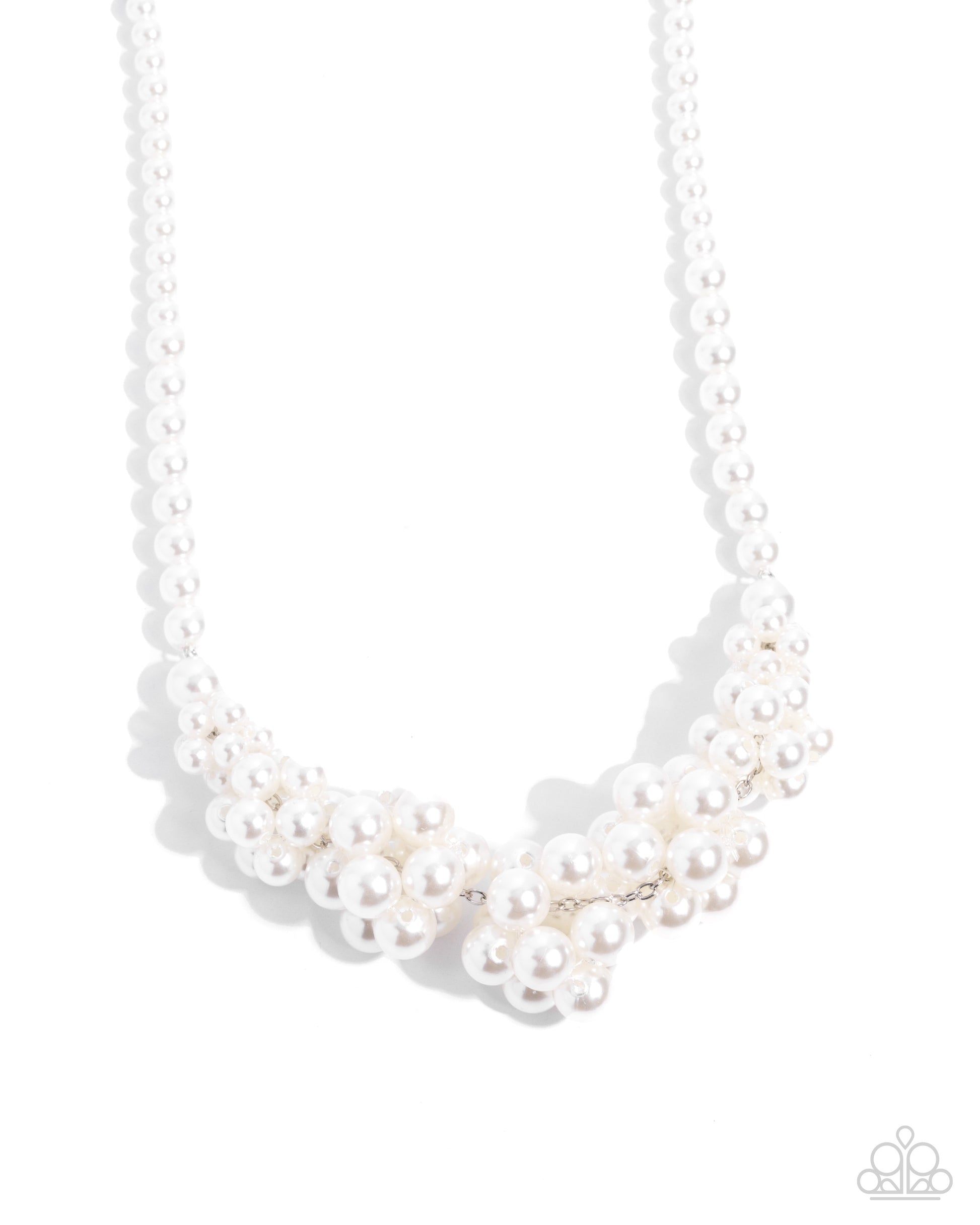 Austen Adornment - white - Paparazzi necklace