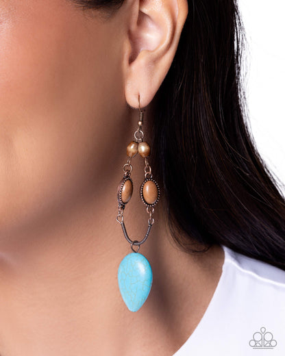 Authentic Advance - copper - Paparazzi earrings