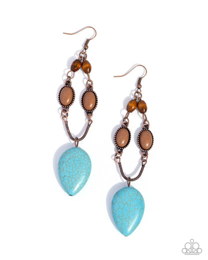 Authentic Advance - copper - Paparazzi earrings